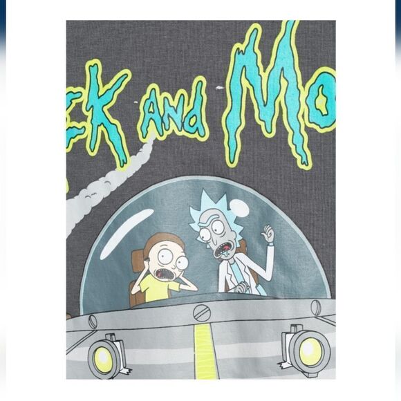 Rick and Morty Airbrush Men's Long Sleeve Graphic T-Shirt - Picture 3 of 4